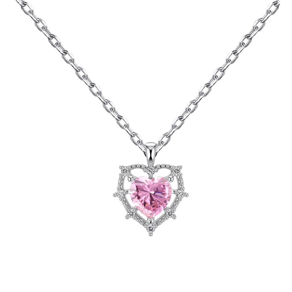 Natalia | Collar Corazón Rosa