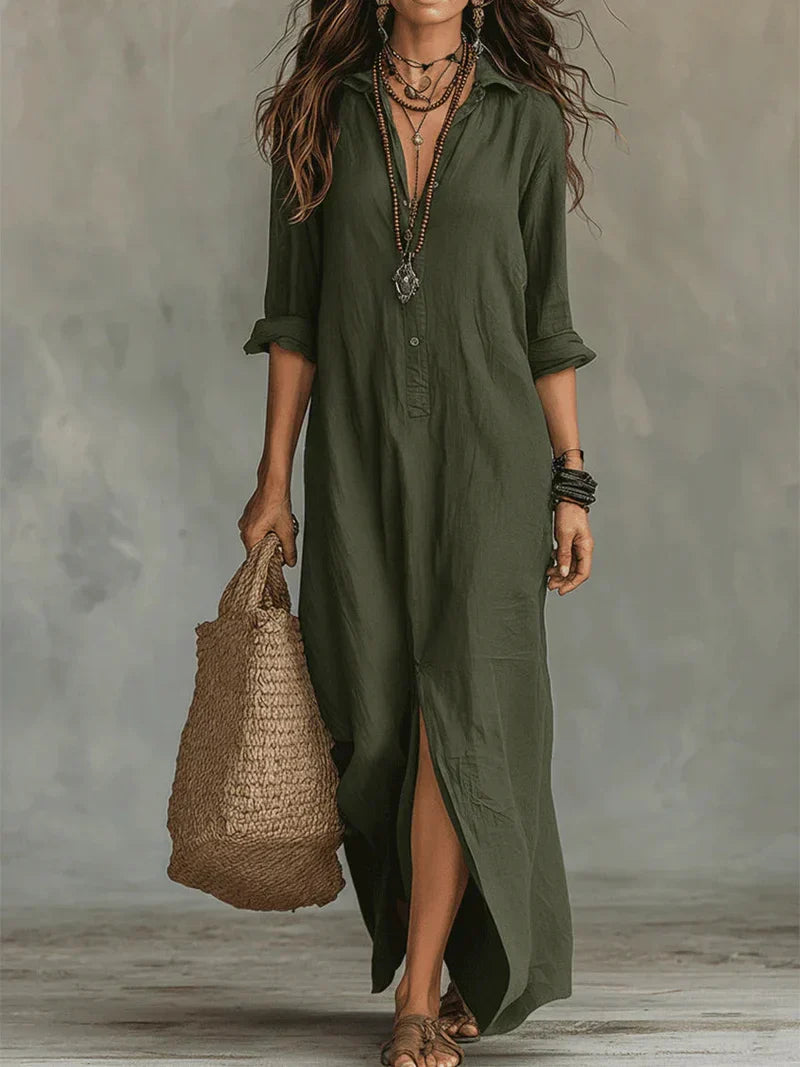 Vanesa | Vestido largo sin esfuerzo con una silueta favorecedora.