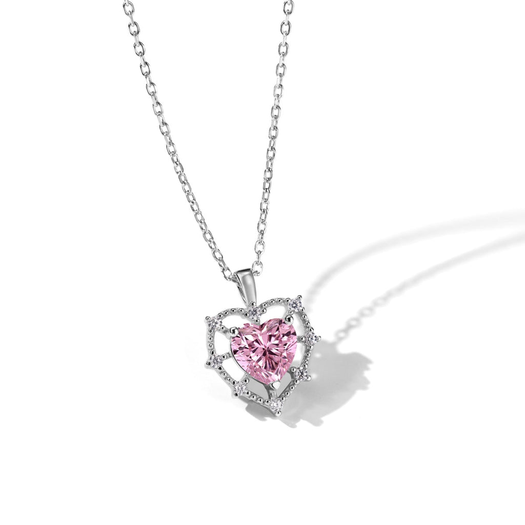 Natalia | Collar Corazón Rosa