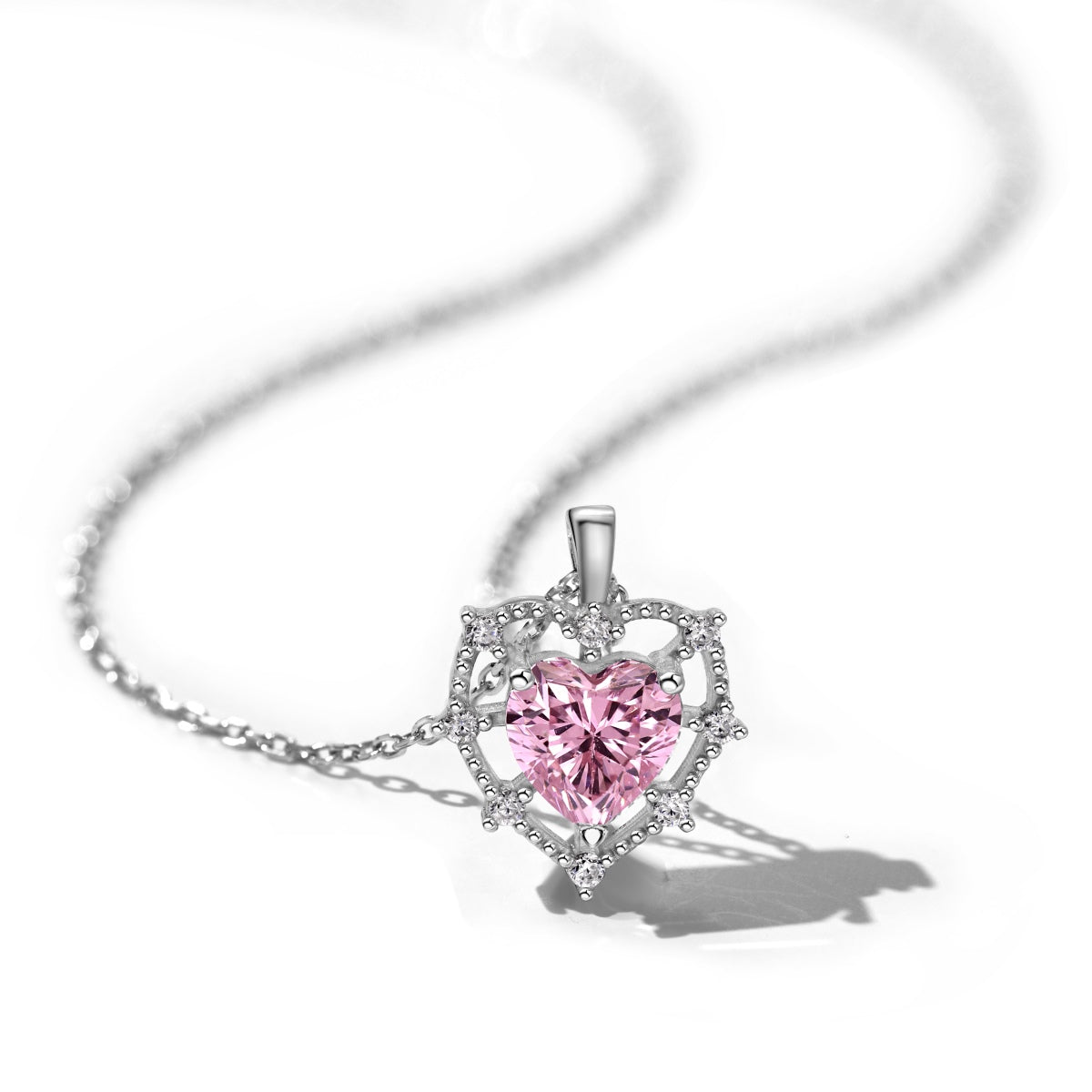 Natalia | Collar Corazón Rosa