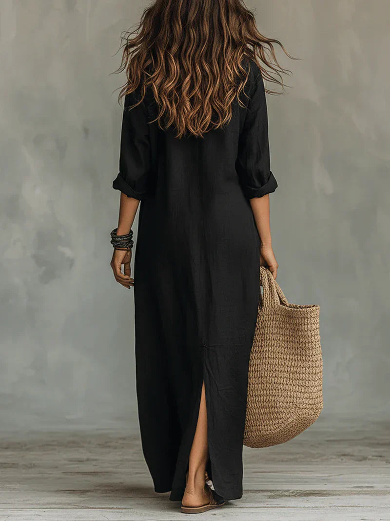 Vanesa | Vestido largo sin esfuerzo con una silueta favorecedora.