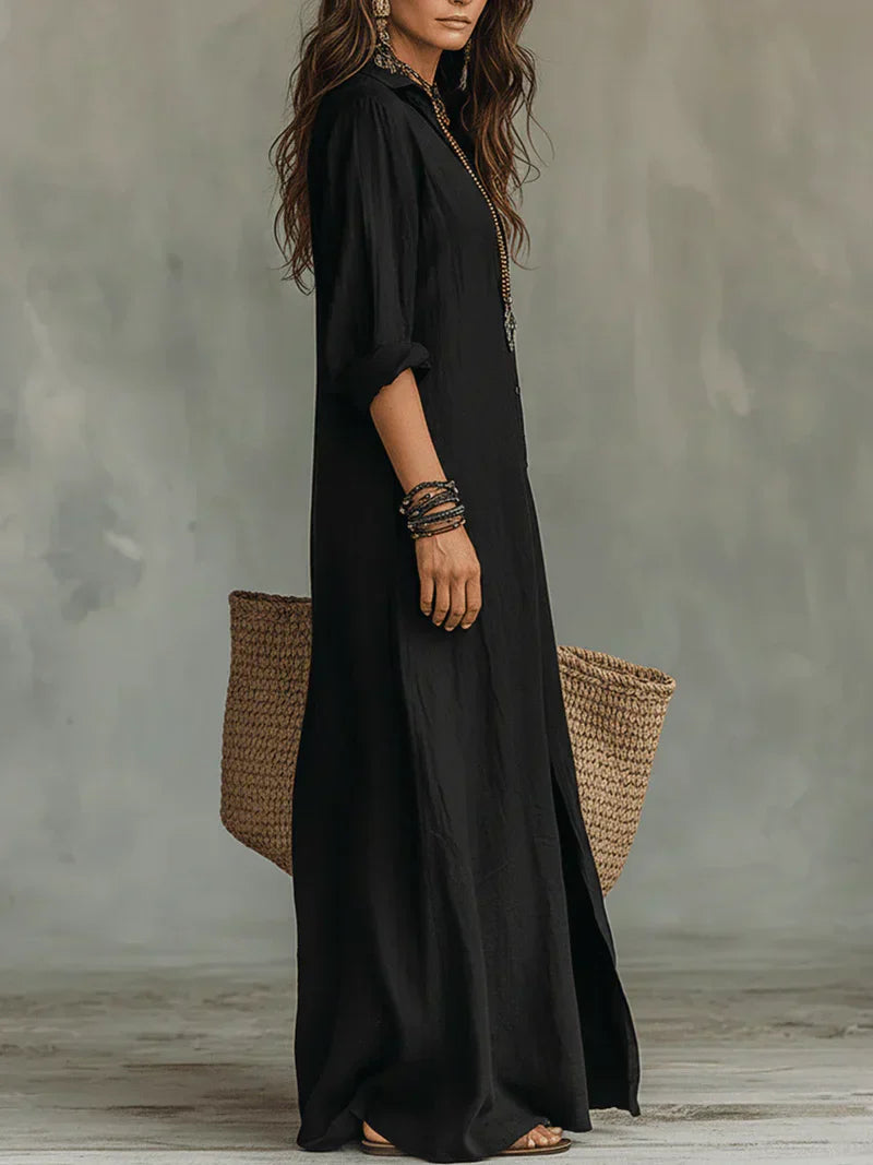 Vanesa | Vestido largo sin esfuerzo con una silueta favorecedora.