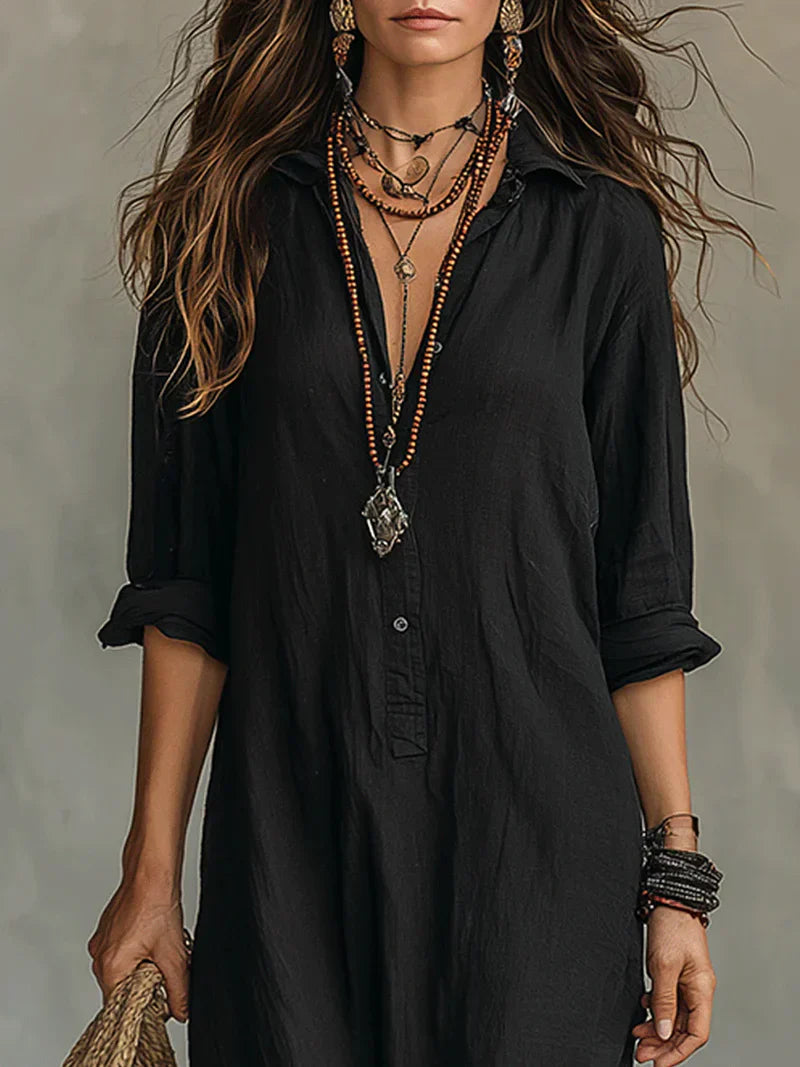 Vanesa | Vestido largo sin esfuerzo con una silueta favorecedora.